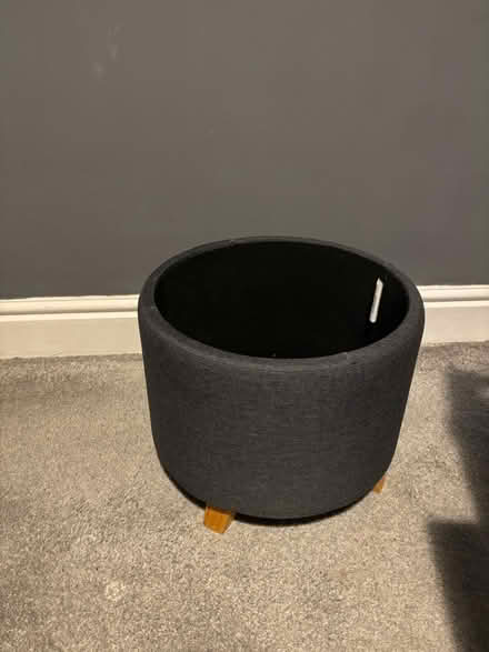 Photo of free Grey Footstool ottoman storage box (Stockport) #3