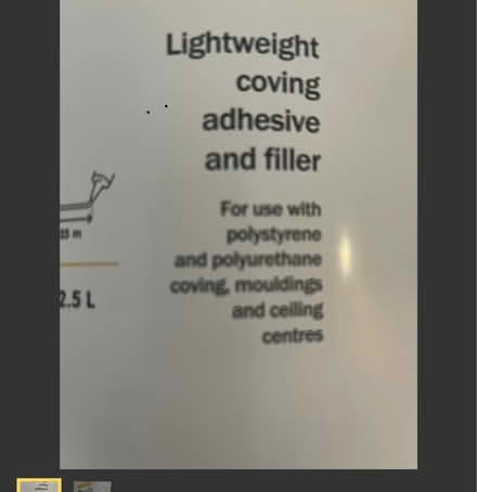 Photo of free Coving adhesive and filler (Charlton SE7) #2
