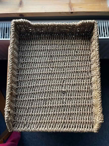 Photo of free 2 wicker stackable Letter Trays/Organisers (Golden Triangle NR2) #2