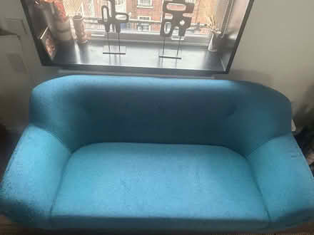 Photo of free Blue 2 seater couch, needs some TLC (Homerton E9) #2