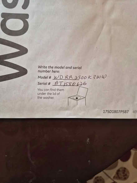 Photo of free GE top load washer, 3.5 cu ft (4 seasons in Dumfries,VA) #4