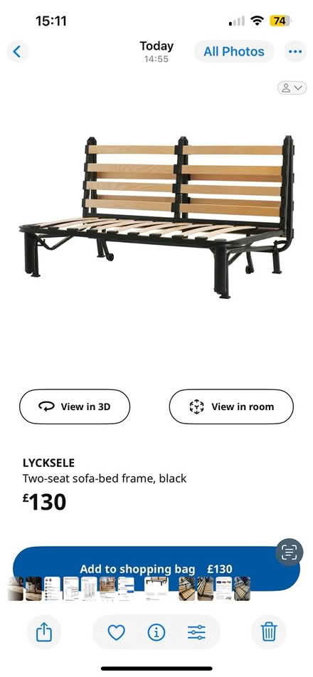 Photo of free Ikea sofa bed frame (SE20 8EF) #1
