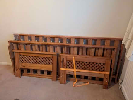 Photo of free Wooden Sofa Bed Futon Frame (Barkham RG41) #2