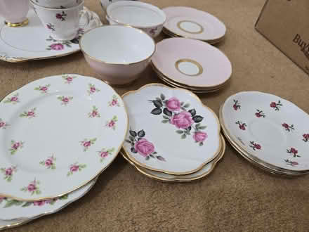 Photo of free Bone china tea set with cake stand (Freehold LA1) #4