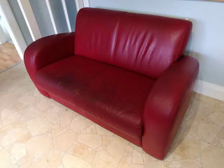 Photo of free Leather two seater couch (Greaves LA1) #1