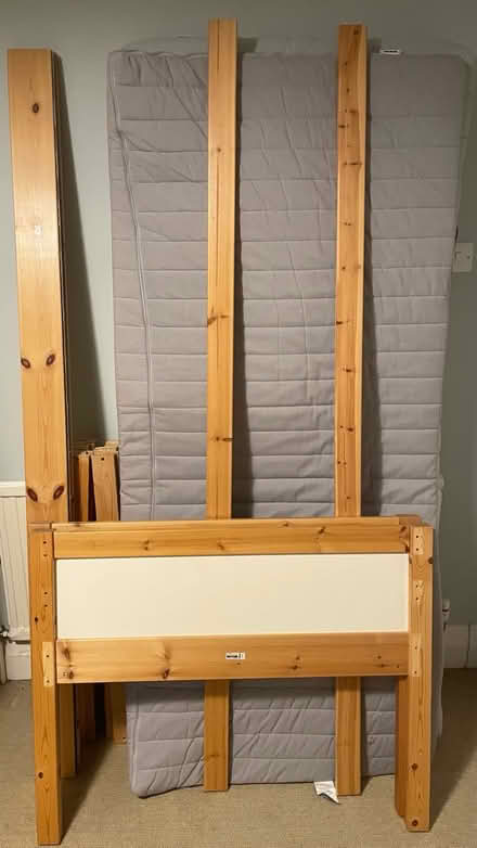 Photo of free Ikea single bed, mattress & topper (Fulwood S10) #1
