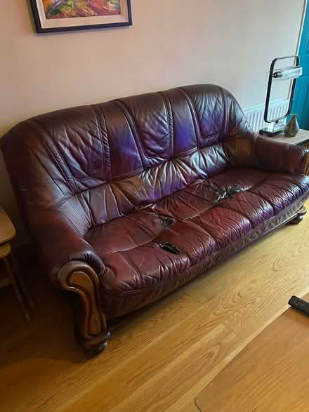 Photo of free 2 leather armchairs and one sofA (Clonsilla Dublin 15) #4