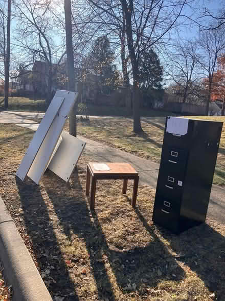 Photo of free Desk - File cabinet - Side table (St Louis Park) #1