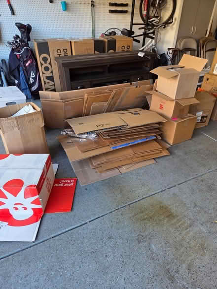 Photo of free Moving boxes, paper, & popcorn (Willow Glen) #1
