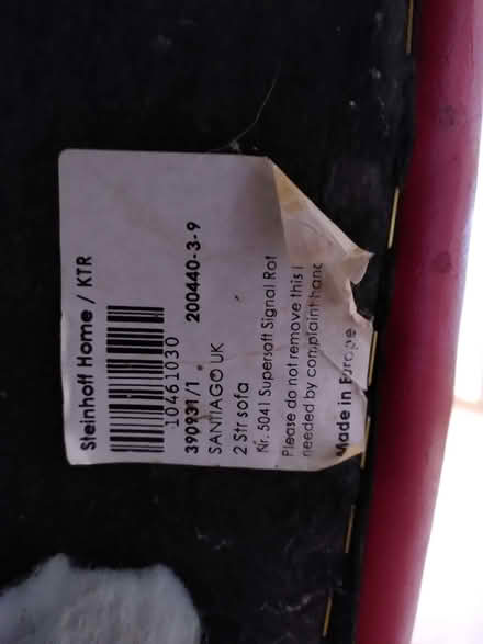 Photo of free Leather two seater couch (Greaves LA1) #2