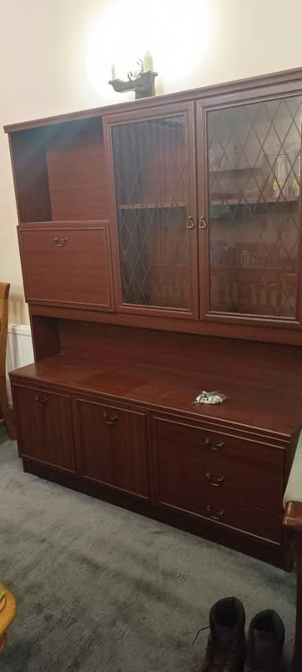 Photo of free Dark wood wall unit (Surbiton KT5) #1