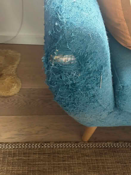 Photo of free Blue 2 seater couch, needs some TLC (Homerton E9) #3