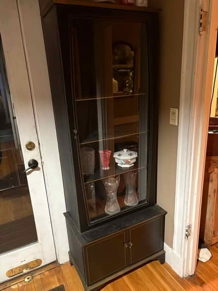 Photo of free Glass display cabinet (Malden) #1