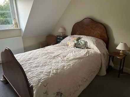 Photo of free Small size double bed with steel sprung base (Rotherwick RG27) #1