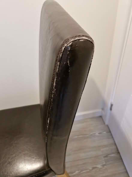 Photo of free 4 brown faux leather chairs (Bracknell Forest RG42) #3