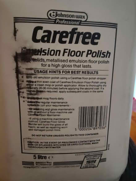 Photo of free Floor polish (East Croydon) #1