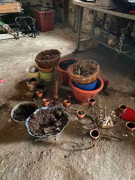 Photo of free Flower pots, stand from bed frame (Lowell and highland) #2