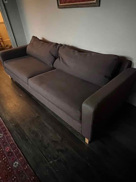 Photo of free Large Heals brown 3 seater sofa (West Dulwich SE21) #3