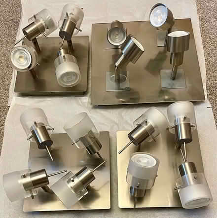 Photo of free Chrome 4 adjustable spot ceiling lights (GU10 bulbs) (Heswall CH60) #2