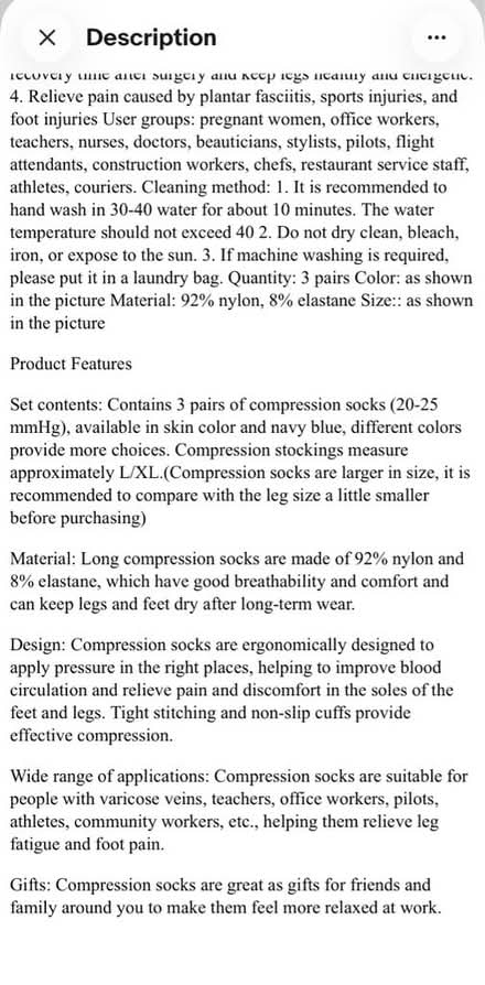 Photo of free New: 3 pair large compression socks (Christleton CH3) #2