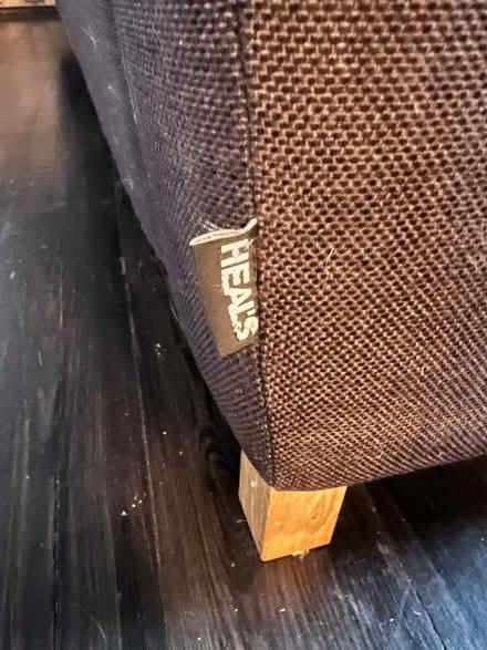 Photo of free Large Heals brown 3 seater sofa (West Dulwich SE21) #4