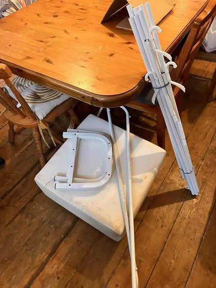 Photo of free Office chair - Hanger - White Poof (6A Grange Road EH9) #2