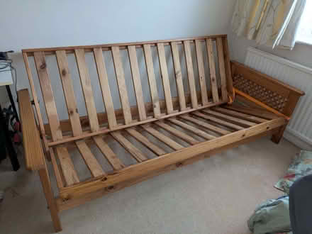Photo of free Wooden Sofa Bed Futon Frame (Barkham RG41) #1