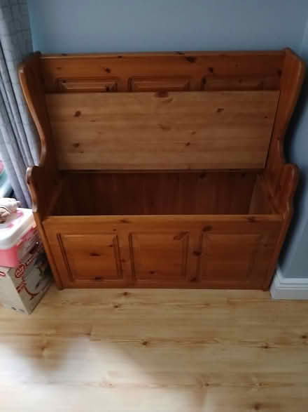 Photo of free Wooden pew with storage (Clondalkin) #2