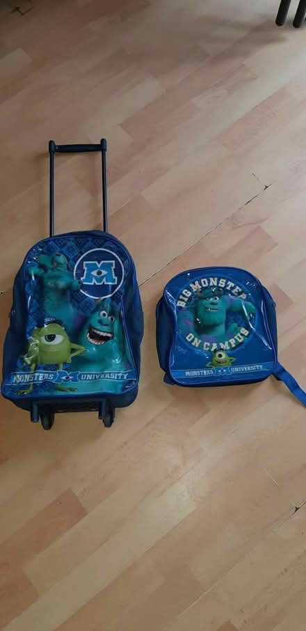 Photo of free Monsters Inc backpack and trolley (Perivale) #1