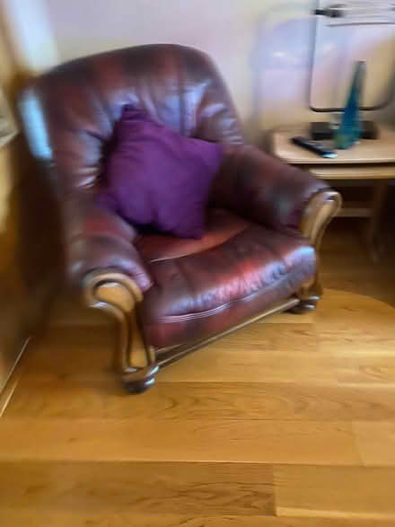 Photo of free 2 leather armchairs and one sofA (Clonsilla Dublin 15) #2