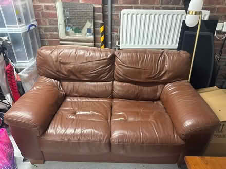 Photo of free Two seater leather sofa (BR6 Orpington) #1