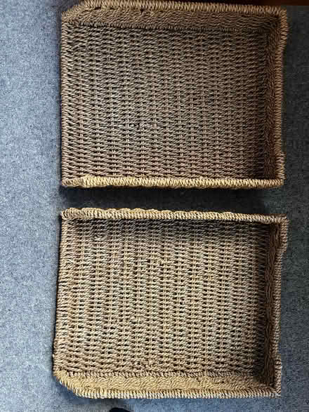 Photo of free 2 wicker stackable Letter Trays/Organisers (Golden Triangle NR2) #3