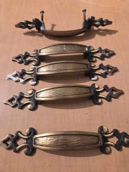 Photo of free 5 brass finish handles (Wellington village) #1