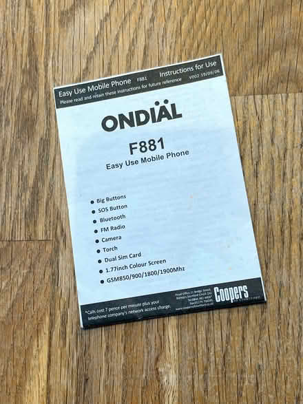 Photo of free Ondial Big Button Mobile Phone & Charger (Fenham) #4