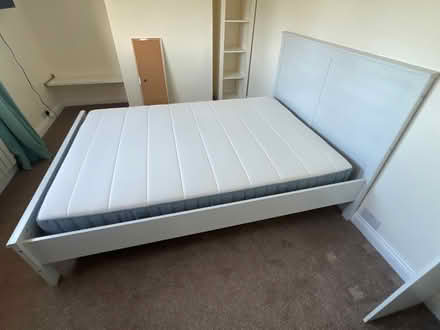 Photo of free Wood double bed frame & mattress (Northcourt OX14) #2