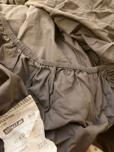 Photo of free 2 Single Fitted Sheets, Charcoal Grey (High Bentham LA2) #2