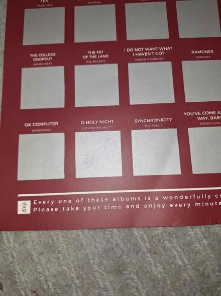 Photo of free Scratch off Poster for music fans (crouch end, N8) #3