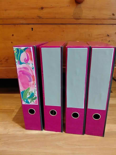 Photo of free 4 pink box files (HX7) #1