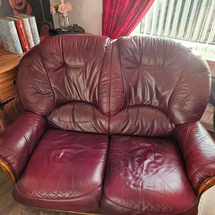 Photo of free 3 and 2 leather sofas (Blaby, Leicester) #1