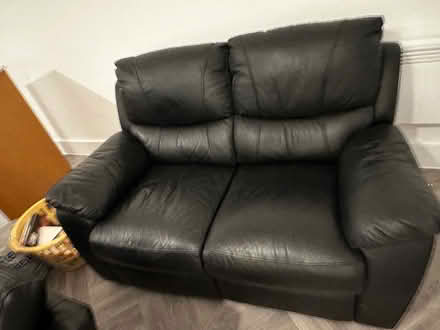 Photo of free Leather sofa set (Eastwick row.) #1