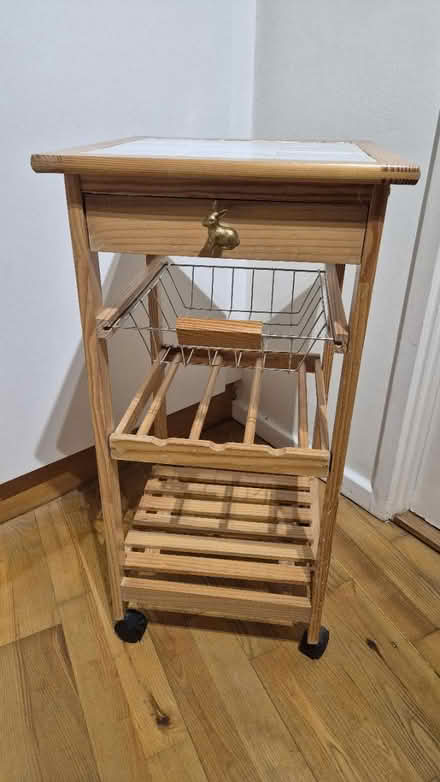 Photo of free Wheeled shelf with tiles (SE16) #2