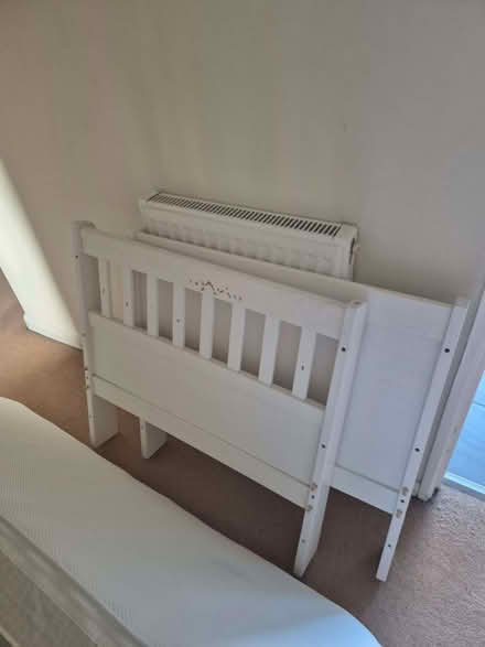Photo of free Cot bed white with mattress & sheets (Croham CR2) #2