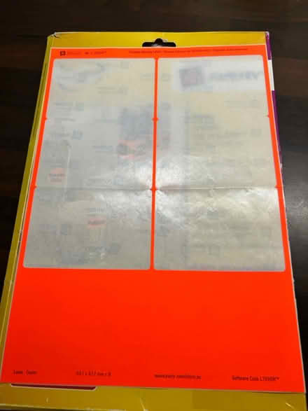 Photo of free Orange labels (BS36) #2
