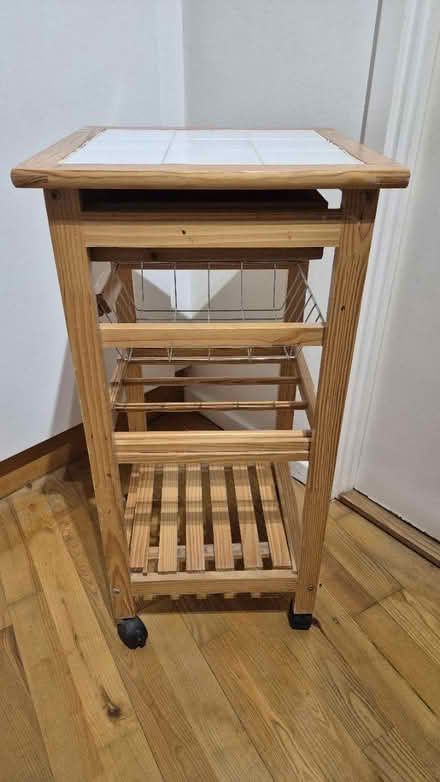 Photo of free Wheeled shelf with tiles (SE16) #3