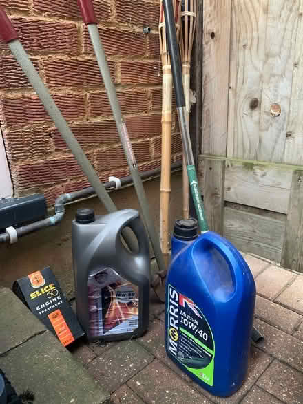 Photo of free Misc - Garden tools, sander, oil (HA6, Northwood) #1