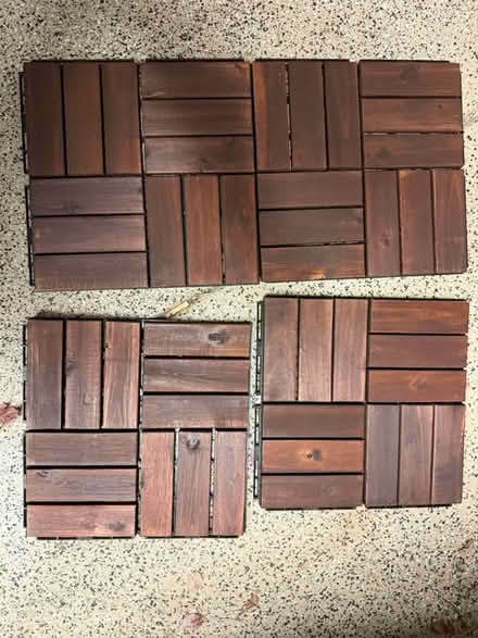 Photo of free 4 12x12inch wooden tiles (West Menlo Park) #1