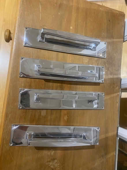 Photo of free 4 very solid metal door handles (Bradford on Avon BA15) #1