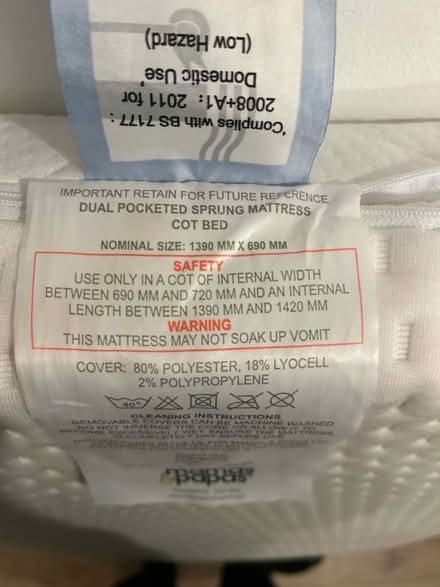 Photo of free Cot mattress (Addiscombe) #2