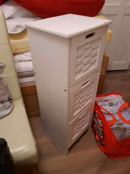 Photo of free White wooden storage unit (Sandylands morecambe LA3) #1