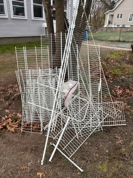 Photo of free white wire shelving (West springfield) #1
